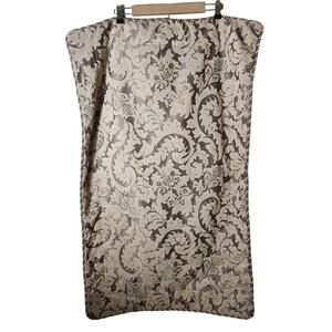 DIVATEX HOME FASHION Brown Tan Floral Rope Border KING Pillow Sham set of 2